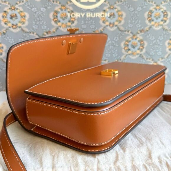 AUTH BRAND NEW Tory Burch Small Eleanor Rectangular Bag in Malt Whiskey $598 - Picture 10 of 17